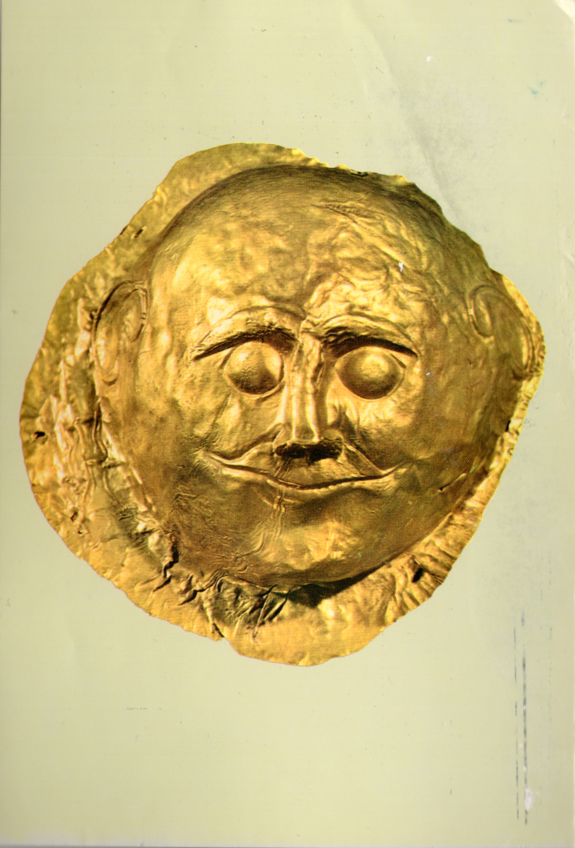 Smiley gold death Mycenaen mask  artifact