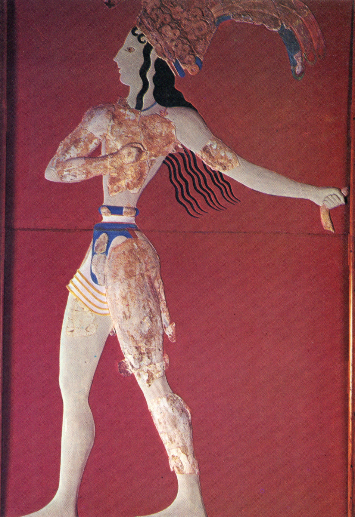 The Prince of the Lilies fresco at Knossos Palace artifact